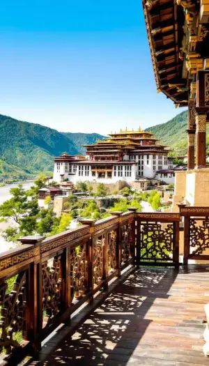 Despertar con vistas al Punakha Dzong en Bután
