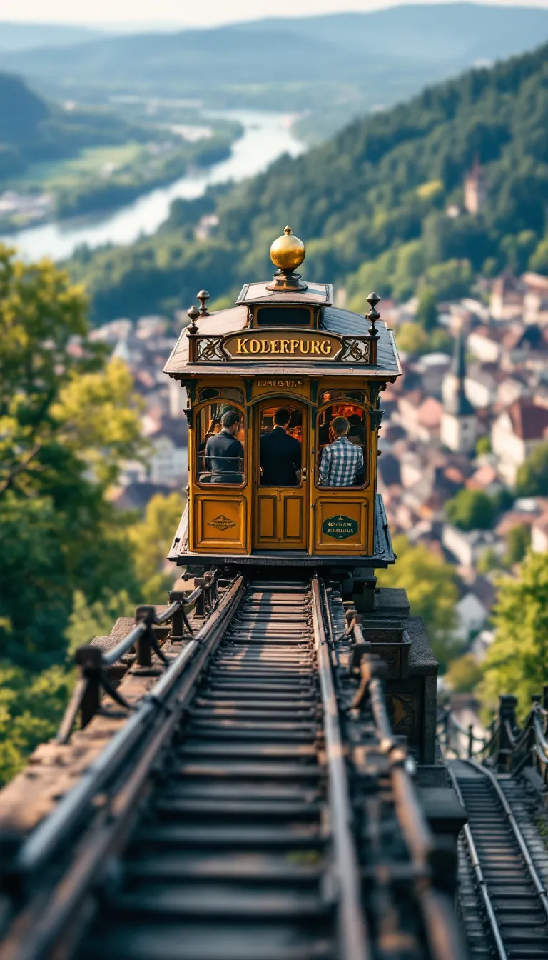 HEIDELBERG: Funicular a la cima en Königstuhl.