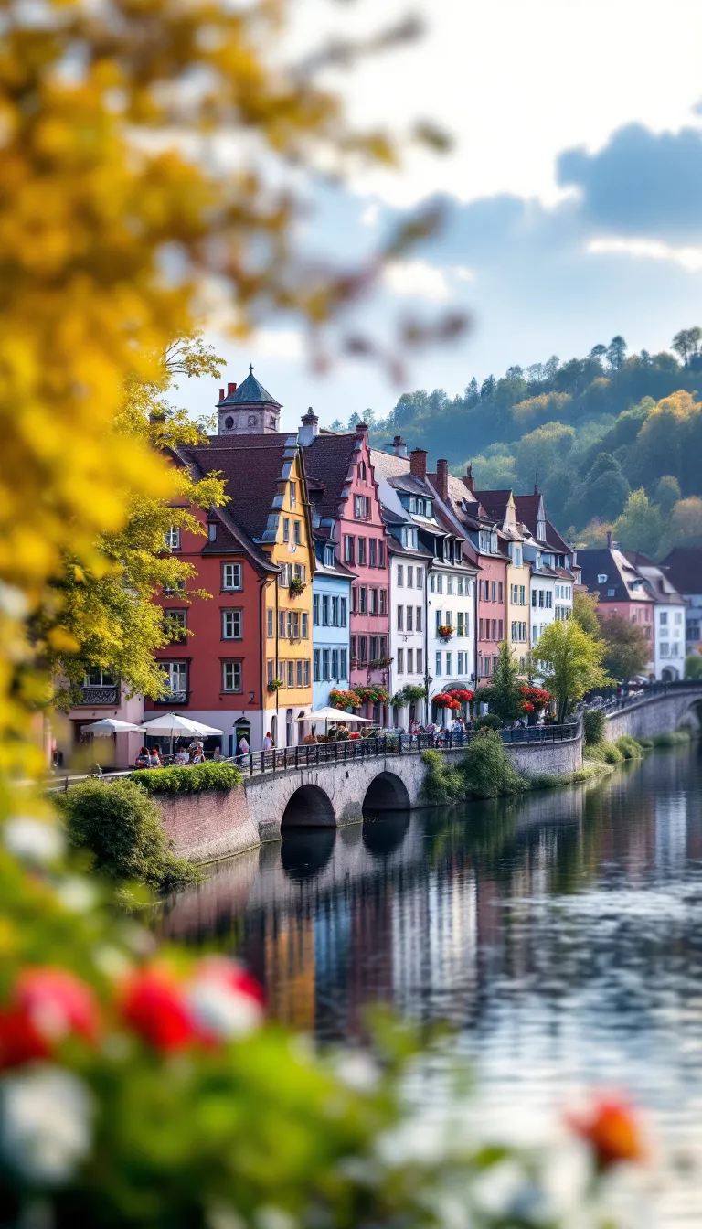 TUBINGA: Vistas del Neckarfront desde el Eberhardsbrücke